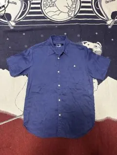 08ss junya watanabe 半袖リネンシャツ　変形ポケット　ブルーのサムネイル