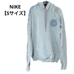 NIKE フード付き　パーカー S ライトブルー　ロゴ　スポーツ　カジュアル