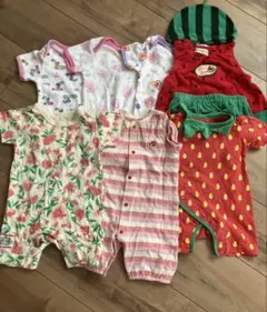 赤ちゃんロンパース女の子まとめ売り