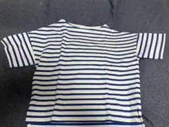 Samansa Mos2 blue ボーダー 半袖 Tシャツ Mのサムネイル