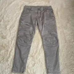 メンズ　ワークマン3Lグレー カーゴパンツ コットン混紡