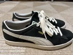 PUMA スエードスニーカー dark green and white