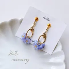 【 p45 】フラワー ゴールド ピアスorイヤリング