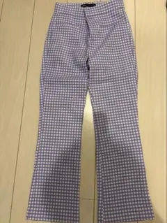 ZARA ギンガムチェック パンツ