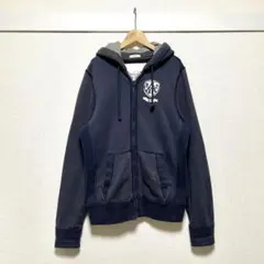 アバクロ ロゴ ジップパーカー M ビックフーディ ネイビー ヴィンテージのサムネイル