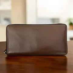COACH（コーチ） ラウンドファスナー ブラウン 長財布