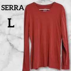 SERRA 【L】長袖 Tシャツ レッド　赤　シンプル