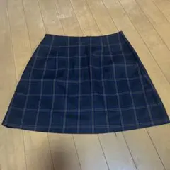 ネイビー チェック柄 タイトミニスカート　新品