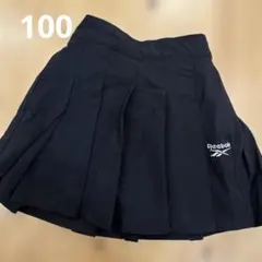 プティマイン×Reebok 黒 プリーツスカパン 100