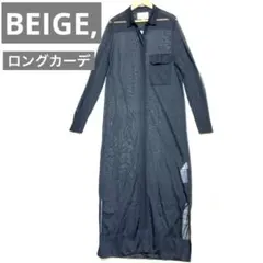 【定価¥34,000】BEIGE, ロング シアー カーディガン 黒 透け感ありのサムネイル