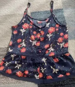 ROXY ネイビー フラワープリント キャミソール