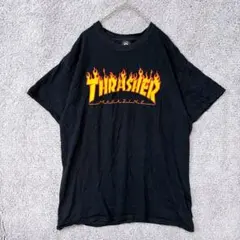 3914 スラッシャー 半袖 Tシャツ L 黒 フレイムロゴ オーバーサイズ
