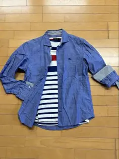 美品✨】バーバリーブルーレーベル チェックシャツ ボウタイリボン 