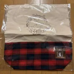 【非売品】ジブリ　魔女の宅急便　オリジナルトートバック　キキ　ジジ　チェック　赤