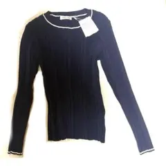 【新品未使用】naturalcouture ランダムリブ配色きれいめニット