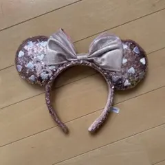 ミニーちゃんハートスパンコールカチューシャ(ピンク)