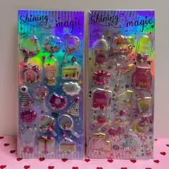 ゆめかわ♡シャカシャカシール　セット　キラキラ　可愛い　スパンコール　ぷくぷく