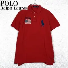 ポロ ラルフローレン ポロシャツ Lサイズ ビッグポニー 赤 POLO
