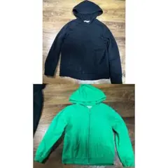 H&M パーカー 2着セット（ブラック・グリーン）134/140（8-10歳）
