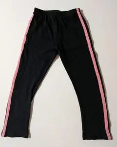長ズボン・ロングパンツ 黒とピンクストライプ 120cm