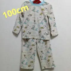 新品　100㎝　スヌーピー　パジャマ　総柄　男の子　裏起毛