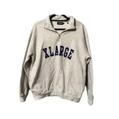 xlarge ハーフジップ グレー 長袖