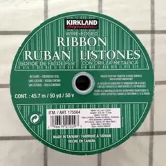 Kirkland ワイヤーエッジリボン 45.7m孔雀模様