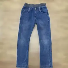 デニムブルー 裏起毛パンツ120cm