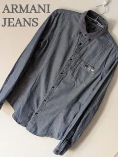 高級アルマーニジーンズ 定価19,800 長袖ボタンダウンシャツ