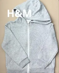 H&M グレー フード付きパーカー 100