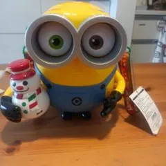 m*】様 12 ミニオン ポップコーン入れ ストラップ付き雪だるま