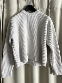 UNIQLO ♡ リブ編みクルーネックセーター S アイボリー
