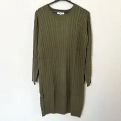 ニットワンピース　ケーブルニット　トップス　ニット