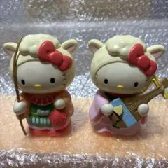 匿名配送 ハローキティ 羊衣装 フィギュア 2体セット
