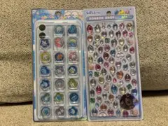 あわわちゃんおはじき風シール　しずくちゃんボンボンドロップシール　2種セット