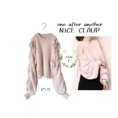 ワンアフターアナザーナイスクラップ マルチWAYフェザーニット ピンク