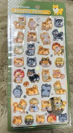 【正規品】　和柄　柴犬　ボンボンドロップシール