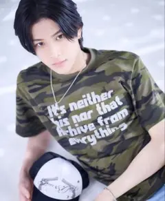 NIIER NOR STAR LETTERING TEE 迷彩柄 Tシャツ