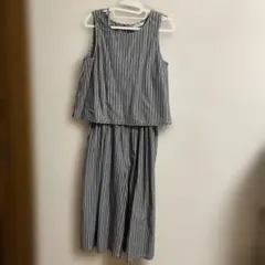 新品、未使用　ユナイテッドアローズ　 ストライプオールインワン　Fサイズのサムネイル