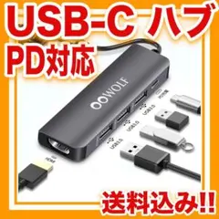 USB-C ハブ 5in1 4K HDMI PD USB3.0 タイプC