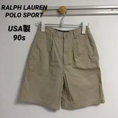ポロ ラルフローレン コットンリネン チノ タック ショートパンツ 0
