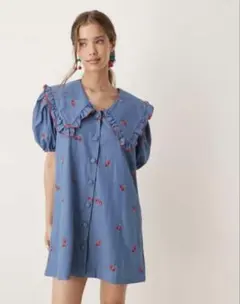 cherry embellished mini dress♡