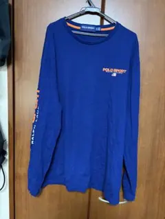 POLO SPORT ネイビー ロングスリーブロンティXL