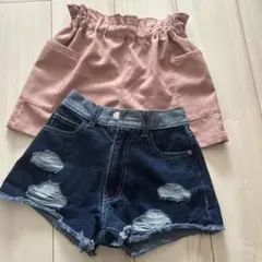 130 ショートパンツ デニム 2枚セット