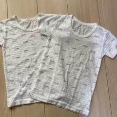 アカチャンホンポ　子供　肌着　半袖　シャツ　白　2枚セット 110cm キッズ