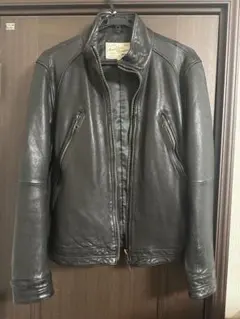 AVIREX 黒 レザージャケット羊革 シングルライダース