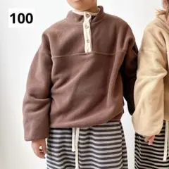 フリース 100 スウェット トレーナー ハイネック 男の子 女の子 韓国 秋冬