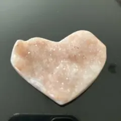 天然石シュガーアメジストのハート　置物NO.072008 天然石シュガーアメジストのハート 置物NO.072008