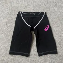 ASICS 競泳用ハーフパンツ FINA認証 ブラック　140のサムネイル