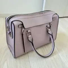 美品　薄紫色 ハンドバッグ 合成皮革　パープル　バック